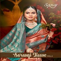 Saroj Sarangi Tissue Vol-2 Wholesale Soft Tissue Rich Pallu Sarees