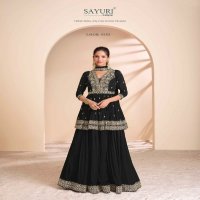 anmol by sayuri designer readymade chinon silk skirt kurti with dupatta