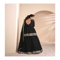anmol by sayuri designer readymade chinon silk skirt kurti with dupatta
