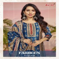 farheen 2943 by bipson prints korean velvet stylish winter ladies suit