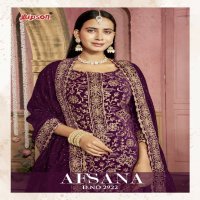 bipson prints afsana 2922 viscose velvet function wear winter ladies suit