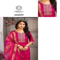 Krishna Dulhari Vol-1 Wholesale Straight Cut Top With Pant And Dupatta