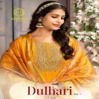 Krishna Dulhari Vol-1 Wholesale Straight Cut Top With Pant And Dupatta