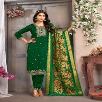 Krishna Dulhari Vol-1 Wholesale Straight Cut Top With Pant And Dupatta