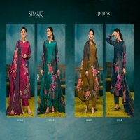 Glossy Simar Jhalak Wholesale Natural Crepe With Handwork Suits