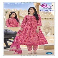 Devi Gulmohar Vol-3 Wholesale Alia Cut Kurtis With Pants And Dupatta