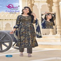 Devi Gulmohar Vol-3 Wholesale Alia Cut Kurtis With Pants And Dupatta
