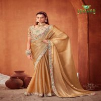le quyen by sanskar tex prints moti chiffon stylish saree stitch blouse