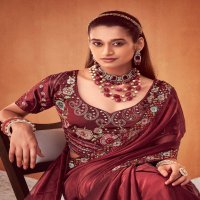 le quyen by sanskar tex prints moti chiffon stylish saree stitch blouse