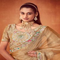 le quyen by sanskar tex prints moti chiffon stylish saree stitch blouse