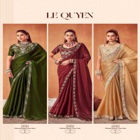 le quyen by sanskar tex prints moti chiffon stylish saree stitch blouse