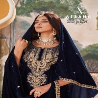 Afsana Sophia Wholesale 11000 Velvet Readymade Winter Suits Combo