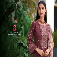 Shree Fabs Bin Saeed Lawn Collection Vol-15 Wholesale Pure Cotton With Self Embroidery Pakistani Suits