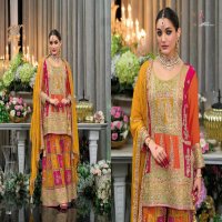 Eba Rang Wholesale Heavy Chinon Kurti With Plazo And Dupatta