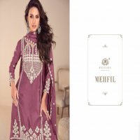 Rasalika Mehfil Wholesale Real Chinon Silk Free Size Stitched Suits