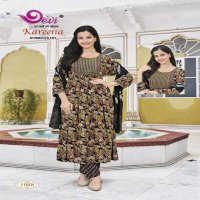 Devi Kareena Vol-1 Wholesale Umbrella Cut Kurtis With Pant And Dupatta