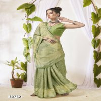 Vallabhi Nargis Wholesale Floral Printed Brasso Ethnic Sarees