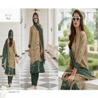 Irika Olive Wholesale Digital Printed Pashmina With Handwork Winter Suits