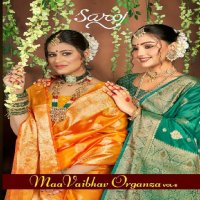 Saroj Maa Vaibhav Organza Vol-8 Wholesale Soft Organza Rich Pallu Sarees