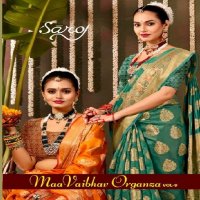 Saroj Maa Vaibhav Organza Vol-9 Wholesale Soft Organza Rich Pallu Sarees