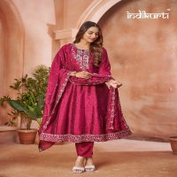 Indikurti Zoya Wholesale Anarkali Ghera Kurti With Pant And Dupatta