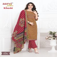 Aarvi Khushi Vol-1 Wholesale Ajrakh With Katha Work Readymade Suits