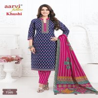 Aarvi Khushi Vol-1 Wholesale Ajrakh With Katha Work Readymade Suits