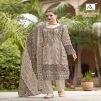 bin saeed vol 6 by alok suits cotton pakistani embroidery 3pcs dress