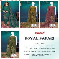 Bipson Royal Safari 2897 Wholesale Viscose Pashmina With Handwork Winter Suits