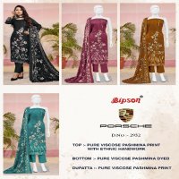 Bipson Porsche 2952 Wholesale Viscose Pashmina With Handwork Winter Dress Material