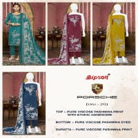 Bipson Porsche 2921 Wholesale Viscose Pashmina With Handwork Winter Dress Material