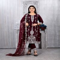 Krishna Trendz Summer Special Vol-2 Wholesale Roman Silk Kurti With Pant And Dupatta