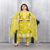 Krishna Trendz Summer Special Vol-2 Wholesale Roman Silk Kurti With Pant And Dupatta