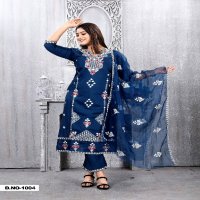 Krishna Trendz Summer Special Vol-2 Wholesale Roman Silk Kurti With Pant And Dupatta