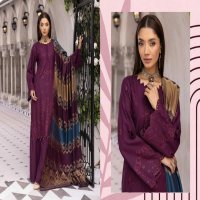 Aalaya Rangoli Vol-1 Premium Embroidered Dhanak Shirt With Fancy Tik Tok Pakistani Suits