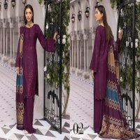 Aalaya Rangoli Vol-1 Premium Embroidered Dhanak Shirt With Fancy Tik Tok Pakistani Suits