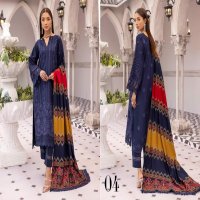 Aalaya Rangoli Vol-1 Premium Embroidered Dhanak Shirt With Fancy Tik Tok Pakistani Suits