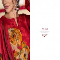 Glossy Simar Poorva Wholesale VIscose Pashmina With Handwork Winter Suits