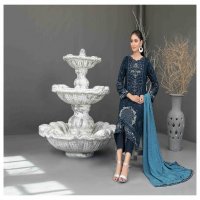 Tawakkal Aezal Embroidered Slub And Embroidered Fancy Dupatta Pakistani Suits