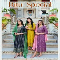 ritu special vol 1 by blue hills rayon anarkali readymade gown with dupatta