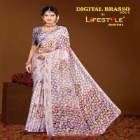 Lifestyle Digital Brasso Vol-5 Wholesale Ethnic Indian Sarees