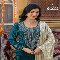 Afsana Shaheen Wholesale Velvet With Work Readymade Suits Combo