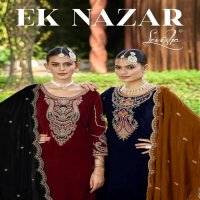 ek nazar by levisha velvet designer unique winter collection 3pcs dress