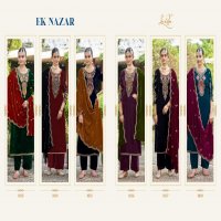 ek nazar by levisha velvet designer unique winter collection 3pcs dress