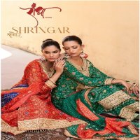 shringar by radha trendz embroidery print chinon readymade 3pcs dress