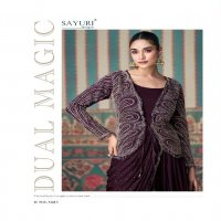 sayuri designer ethnic readymade chinon silk indo western 3pcs dress