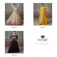 sayuri designer ethnic readymade chinon silk indo western 3pcs dress