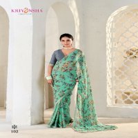 Kriyansha Florence Wholesale Pure Georgette Fabrics Ethnic Sarees