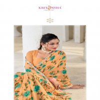 Kriyansha Florence Wholesale Pure Georgette Fabrics Ethnic Sarees