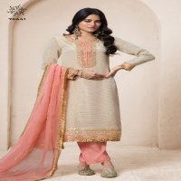 Vinay Kuleesh Sarla Wholesale Embroidered Organza Straight Suits
